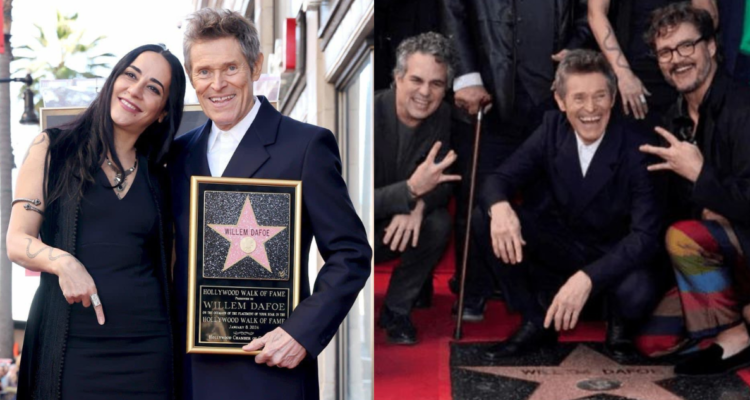 Willem Dafoe obtuvo su estrella en el paseo de la fama de Hollywood: Pedro Pascal lo homenajeó