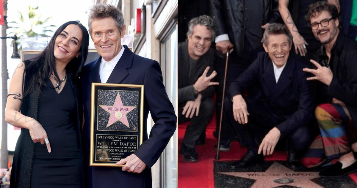 Willem Dafoe obtuvo su estrella en el paseo de la fama de Hollywood: Pedro Pascal lo homenajeó
