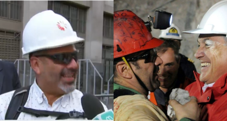 Mario Sepúlveda y compañeros de Los 33 en funeral de Piñera