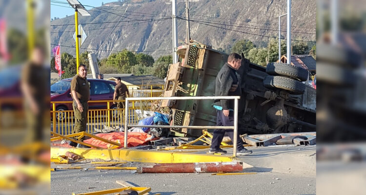 Fotografía del accidente en Laguna Verde