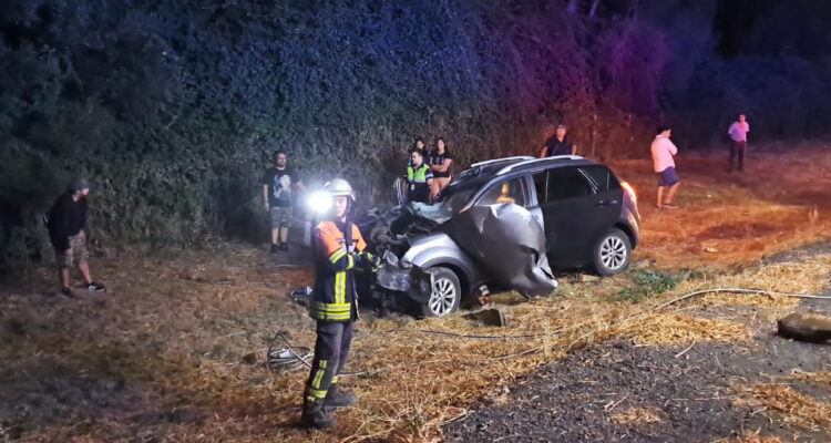 Fotografía del accidente en ruta de los ángeles