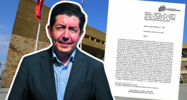 Sancionan con 40% del sueldo a alcalde de Antofagasta por infringir 12 veces la Ley de Transparencia