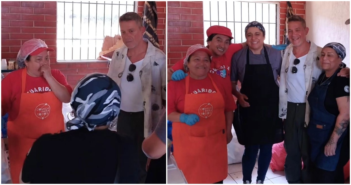 Alejandro Sanz visita a familias damnificadas por incendio en Viña del Mar