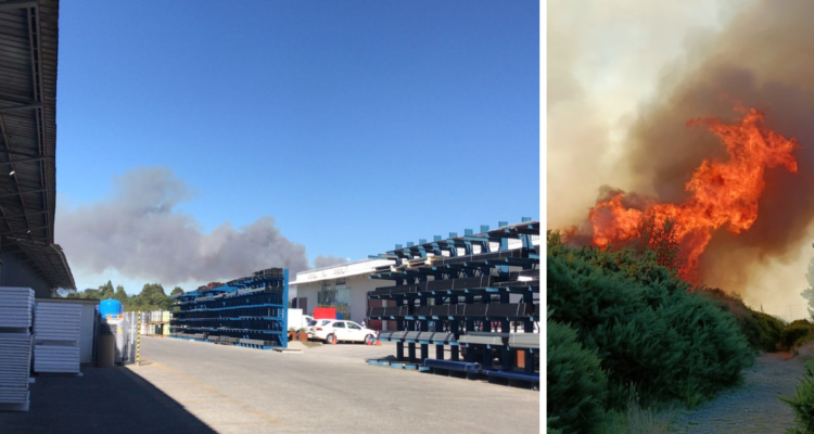 Fuego de incendio por el que se declaró Alerta Roja en Puerto Montt