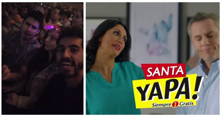 El público de Andrea Bocelli, cantando el jingle de Santa Isabel.