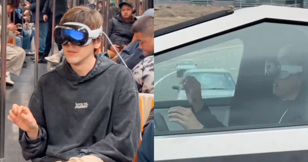 Alertan por irresponsable uso de los Apple Vision Pro: usuarios conducen con los lentes puestos