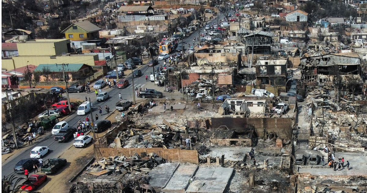 Revelan que incendios devastaron en un 34% la superficie de Viña del Mar y 38% la de Valparaíso