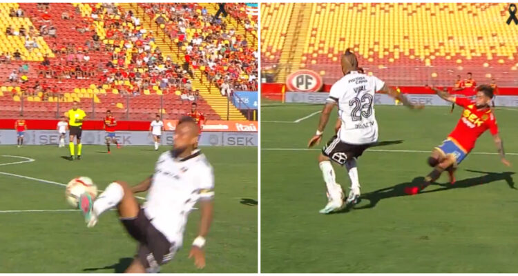 Arturo Vidal control Colo Colo Unión Española