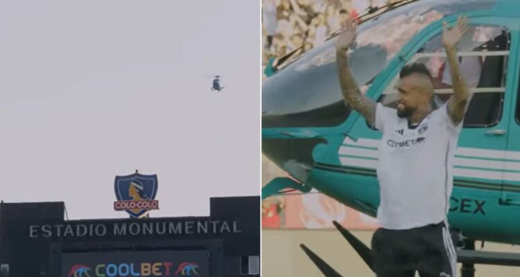 La presentación de Arturo Vidal en Colo Colo