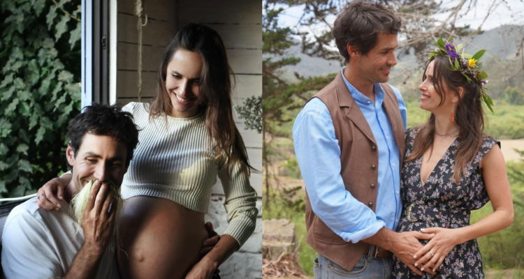 Matias Assler junto a Juanita Ringeling en referencia a fotografias de su hija