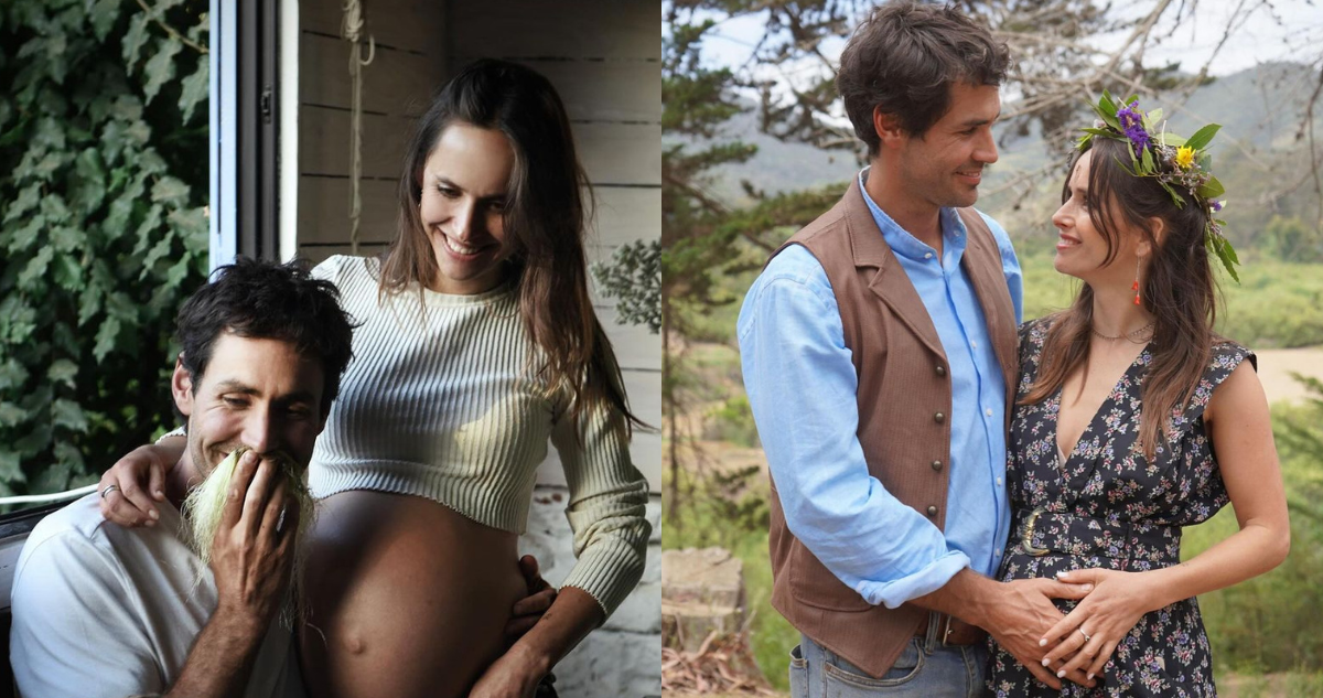 Matias Assler junto a Juanita Ringeling en referencia a fotografias de su hija