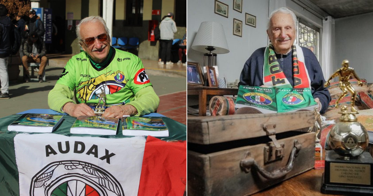 Audax Italiano despide a su hincha más longevo, Gino Barducci Amor.