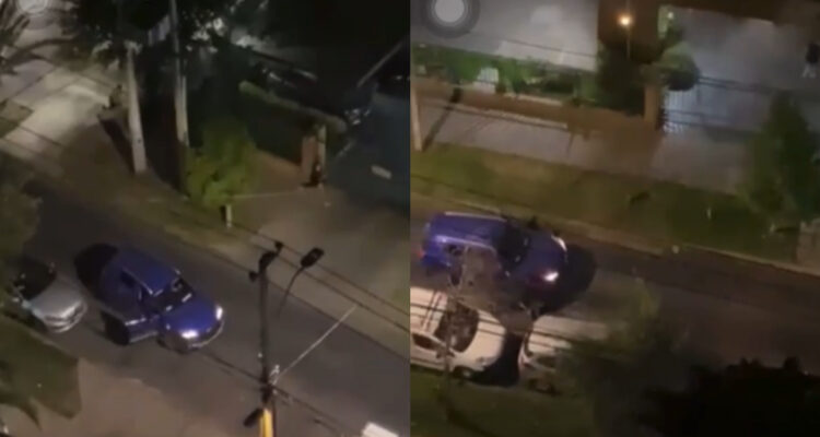 Investigan vehículo azul que estaría realizando “tour delictual” en la RM: hay dos detenidos