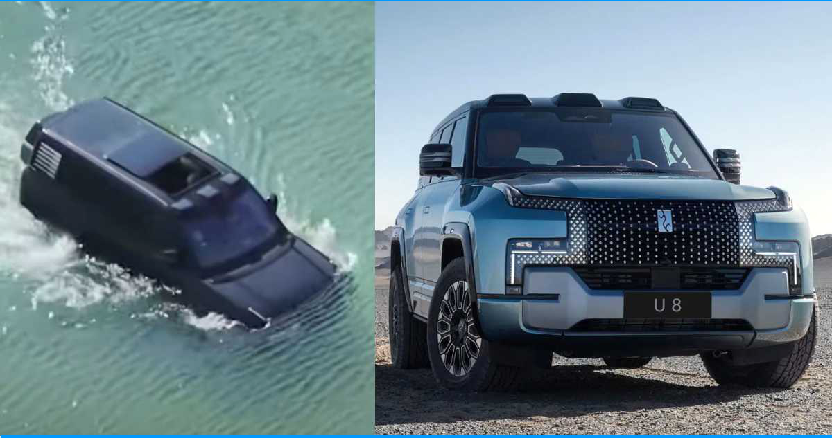 Yangwang U8: el híbrido anfibio que se eleva, flota, tiene dron que lo sobrevuela y hasta karaoke