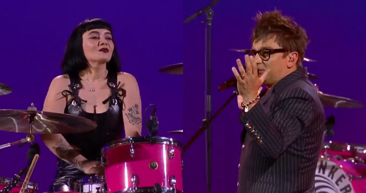 Baterista chilena Cancamusa (izquierda) y Francisco Durán (derecha)