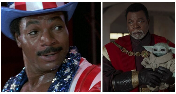 Carl Weathers en dos de sus más icónicos roles, de Rocky y The Mandalorian.