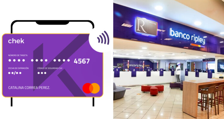imagen contexto de chek con la app prepago y otra del banco ripley