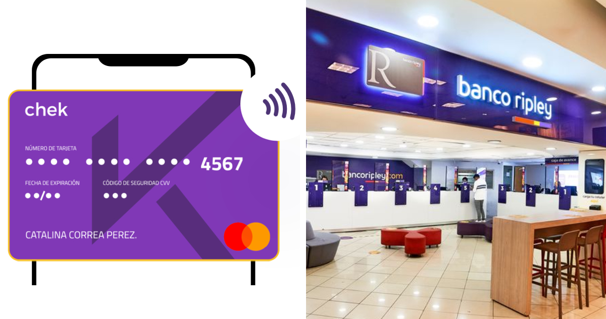 imagen contexto de chek con la app prepago y otra del banco ripley
