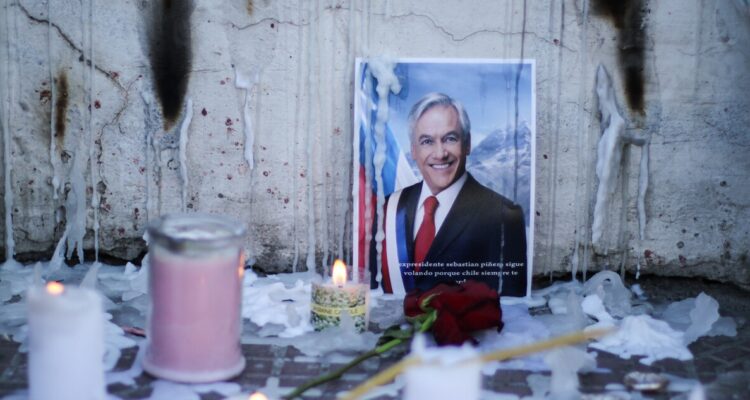A memorial for the late former president Sebastián Piñera.