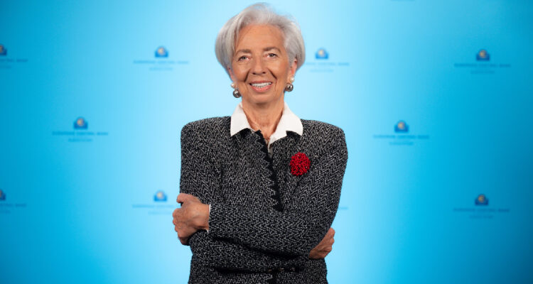 Fotografía de la presidenta del banco central europeo