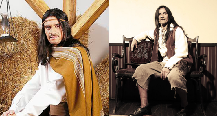 Coca Mendoza en 1810 (izquierda) y en Ganar o servir (derecha)