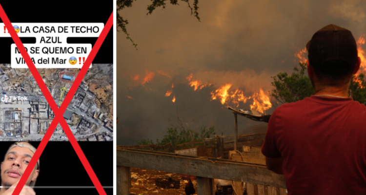 Techos y casas azules incendios