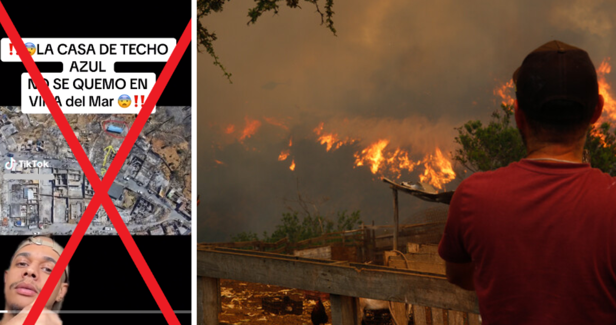 Techos y casas azules incendios