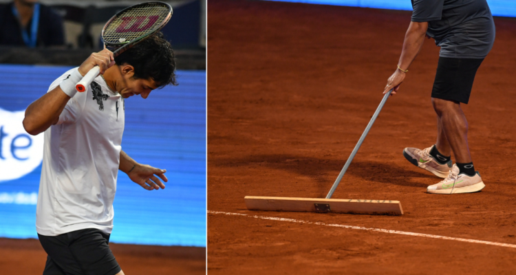 Cristian Garin arremete contra el estado de la cancha en el Chile Open.
