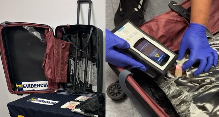 Sujeto intenta entrar a Santiago con 6 kilos de éxtasis escondidos en su maleta: quedó detenido