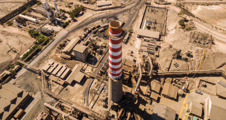 Imagen aérea de la fundición Paipote