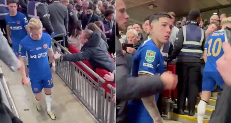 Argentino Enzo Fernández amagó agredir a hincha tras perder ante Liverpool