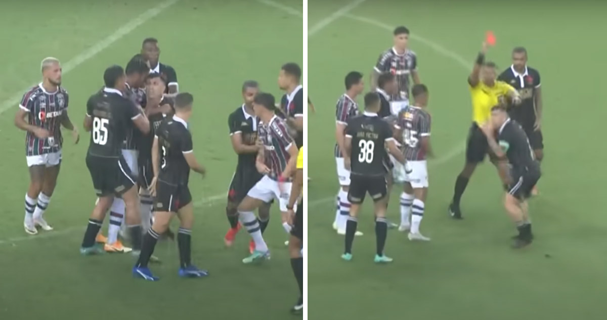 Gary Medel fue expulsado en visita de Vasco a Fluminense.