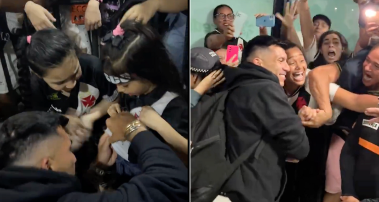 Gary Medel y el masivo recibimiento a Vasco Da Gama en Manaos.