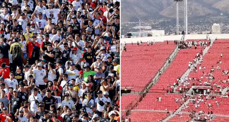 Hinchas de Colo Colo destrozaron una reja en el estadio Nacional