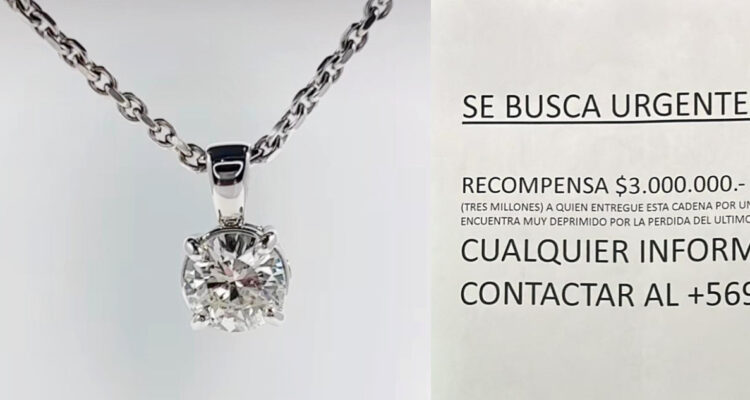 Hombre ofrece $3 millones de recompensa para recuperar cadena robada desde joyería en Concepción