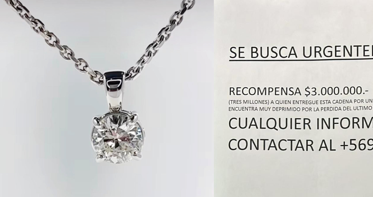 Hombre ofrece $3 millones de recompensa para recuperar cadena robada desde joyería en Concepción