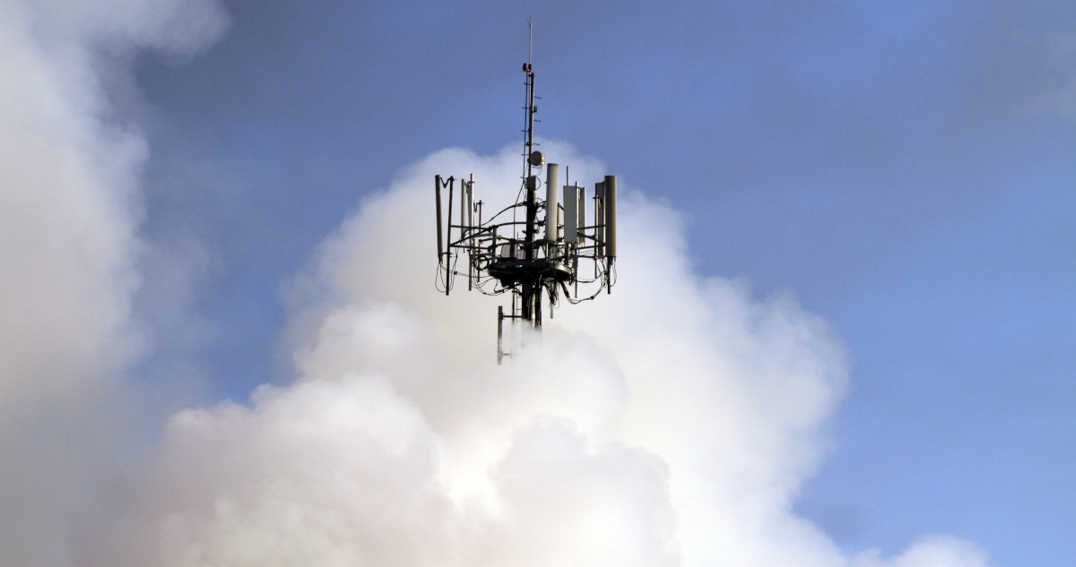 Antena quemada en incendio