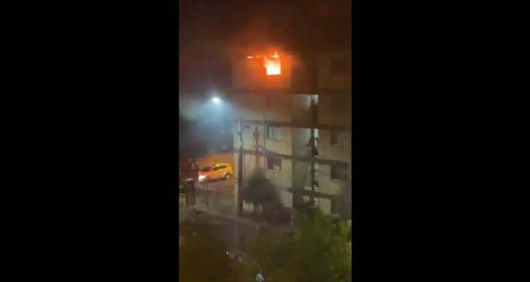 Incendio en un departamento de Chiguayante.