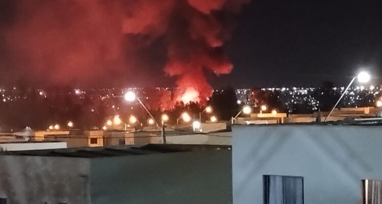 Imágenes del incendio en Villa Alemana.