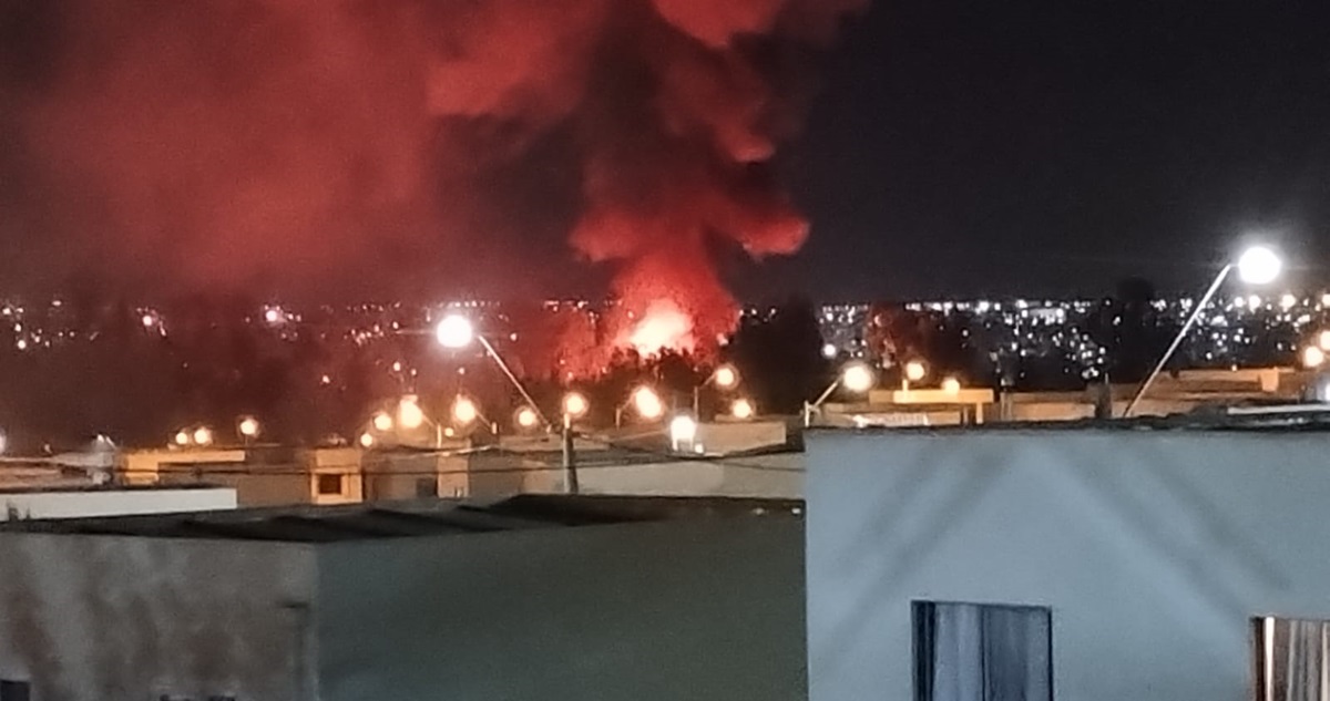 Imágenes del incendio en Villa Alemana.