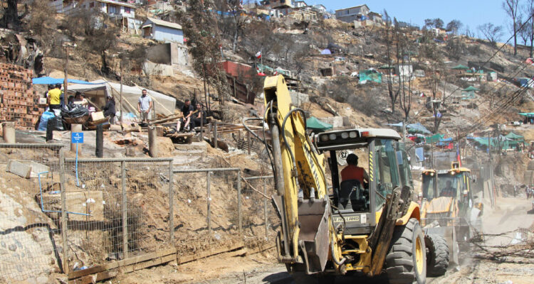Imagen del retiro de escombros en Quilpué