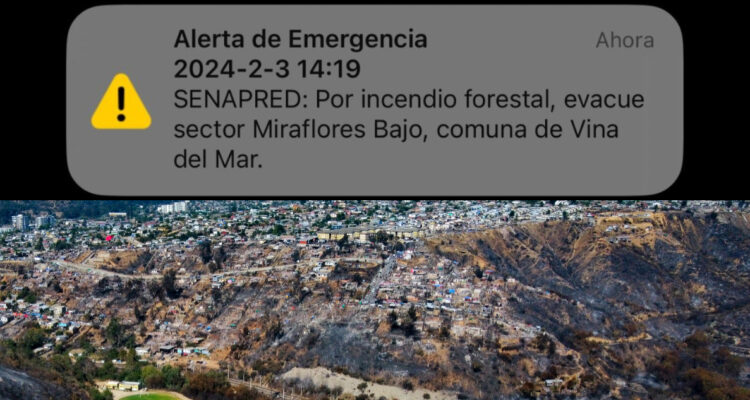 Incendios Viña del Mar: UE investigará funcionamiento de alerta SAE tras críticas al sistema