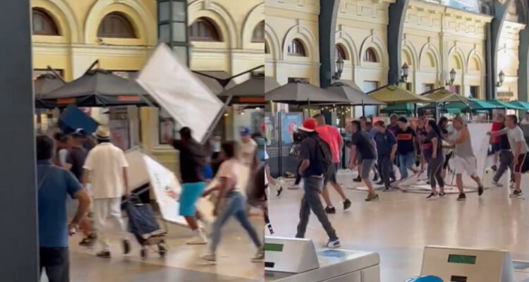 Registran incidentes en Estación Central: habría 8 locales destruidos
