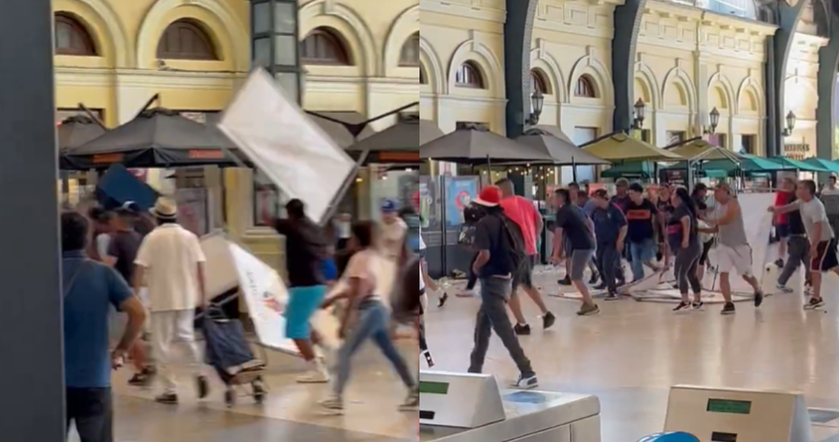Registran incidentes en Estación Central: habría 8 locales destruidos