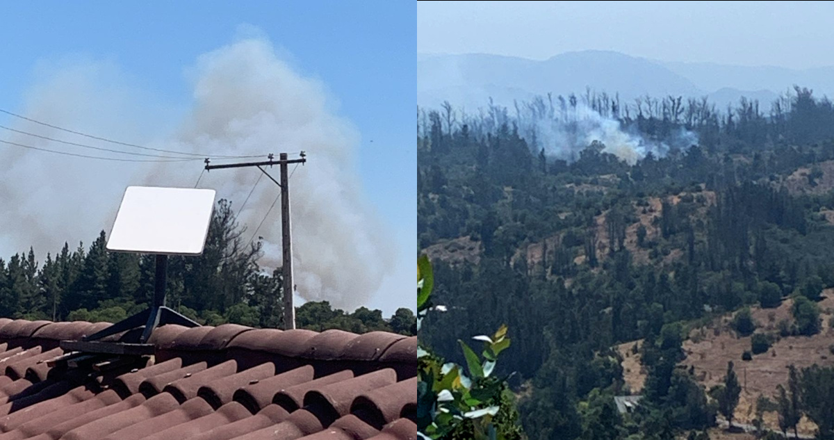 Fotos de los primeros focos de incendio en Viña del Mar