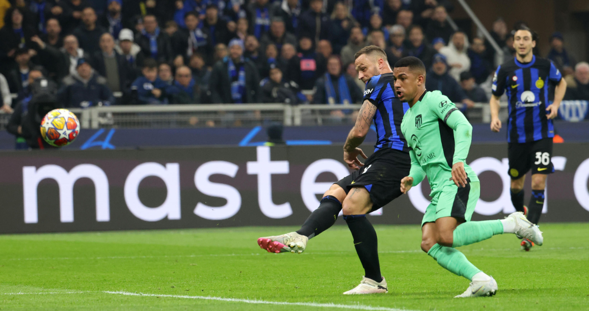 Inter está venciendo a Atlético de Madrid en los octavos de Champions League.