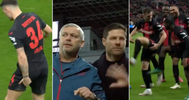 La insólita celebración que preocupó a Xabi Alonso en nueva victoria del Leverkusen.