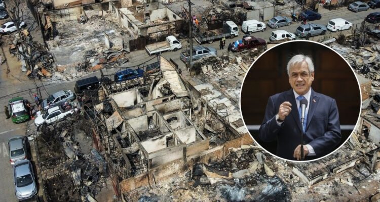 Los lineamientos de Piñera para la reconstrucción tras los incendios en la región de Valparaíso