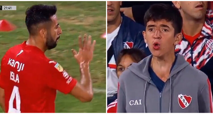 Mauricio Isla gesto a hincha