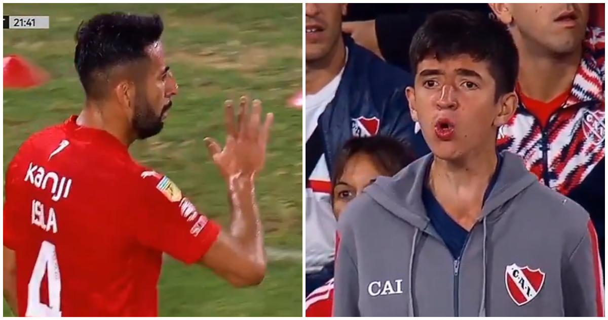 Mauricio Isla gesto a hincha